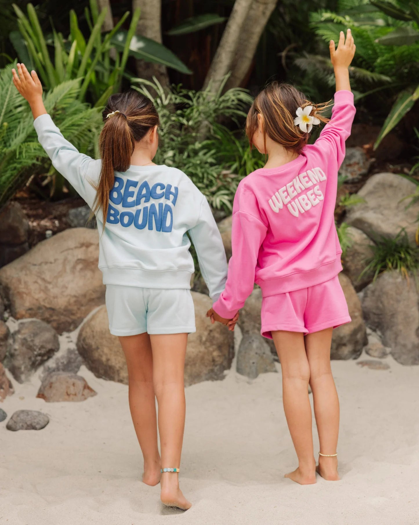 Feather 4 Arrow Girl's Weekend Sweatshirt-Beach Bound CLEARWATER