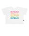 Feather 4 Arrow Girl's SS Boxy Beach Tee WHITE