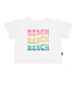 Feather 4 Arrow Girl's SS Boxy Beach Tee WHITE