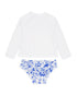 Feather 4 Arrow Girl's Rashguard Swim Set MARINA BLUE