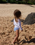 Feather 4 Arrow Girl's Rashguard Swim Set MARINA BLUE