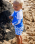 Feather 4 Arrow Baby & Toddler Surfs Up Rashguard Set MARINA BLUE