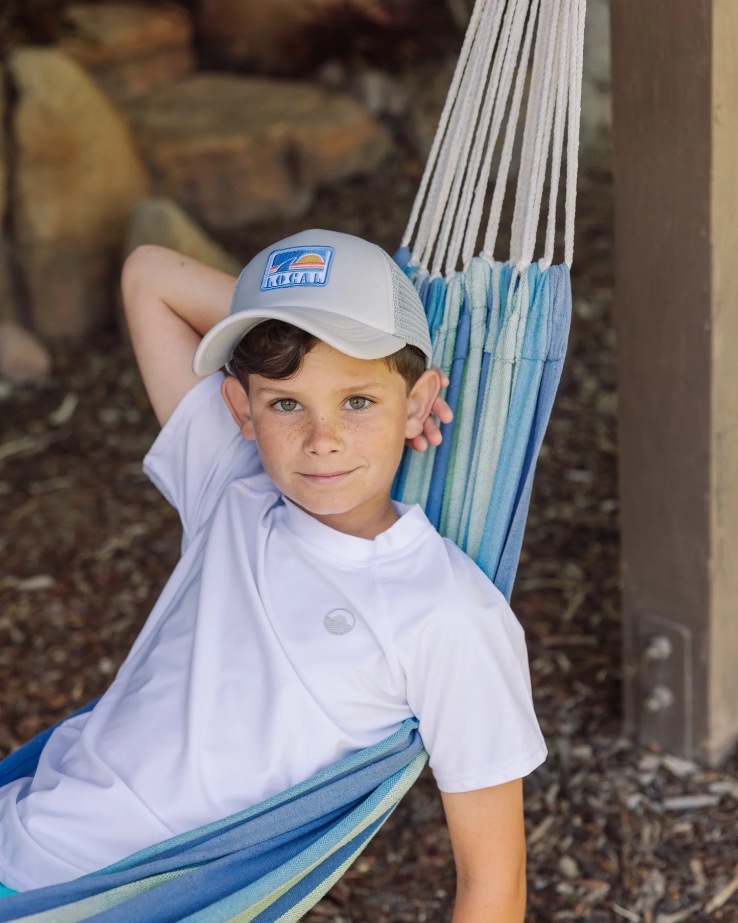 Feather 4 Arrow Kid's Local Trucker Hat COOL GREY