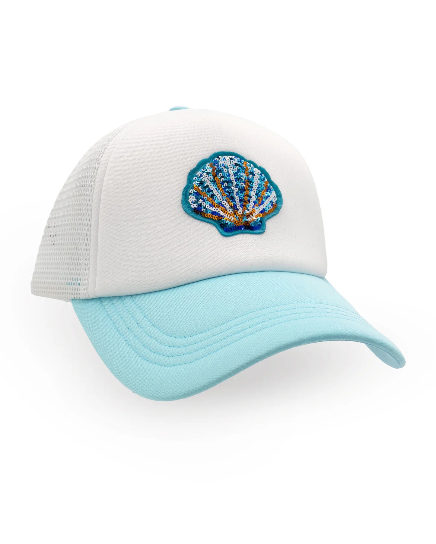 Feather 4 Arrow Kid's Seashell Trucker OCEAN BLUE / WHITE