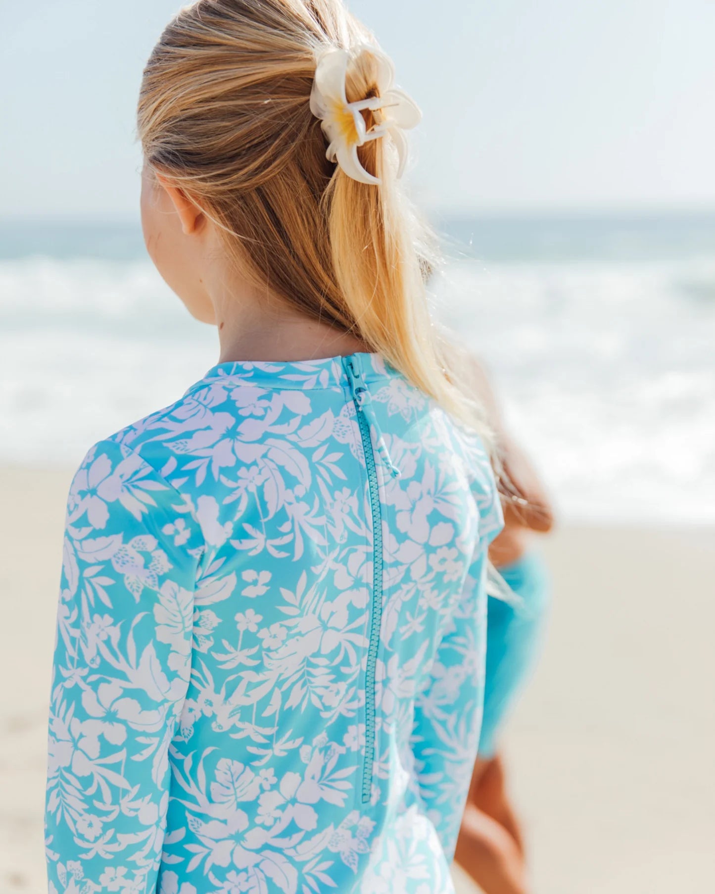 Feather 4 Arrow Girl's Wave Chaser Paradise Found Surf Suit OCEAN BLUE