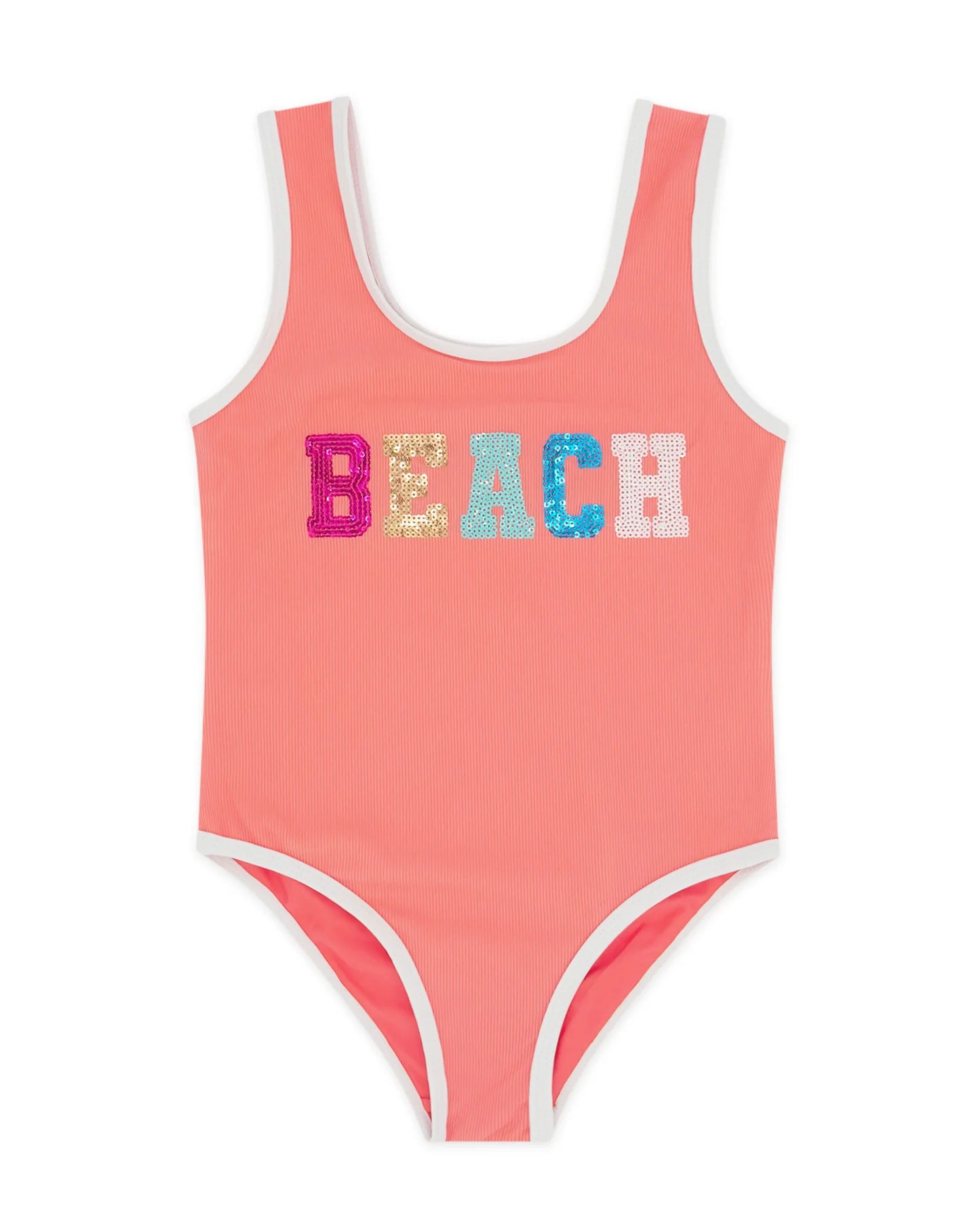 Feather 4 Arrow Girl's Wave Break One-Piece CORAL SUN