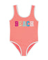 Feather 4 Arrow Girl's Wave Break One-Piece CORAL SUN
