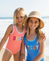 Feather 4 Arrow Girl's Wave Break One-Piece CORAL SUN