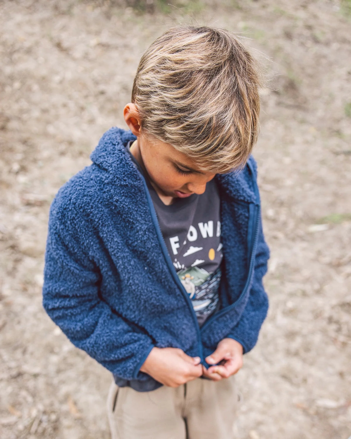 Feather 4 Arrow Boys Rocky Sherpa Hoody CROWN BLUE PLUSH