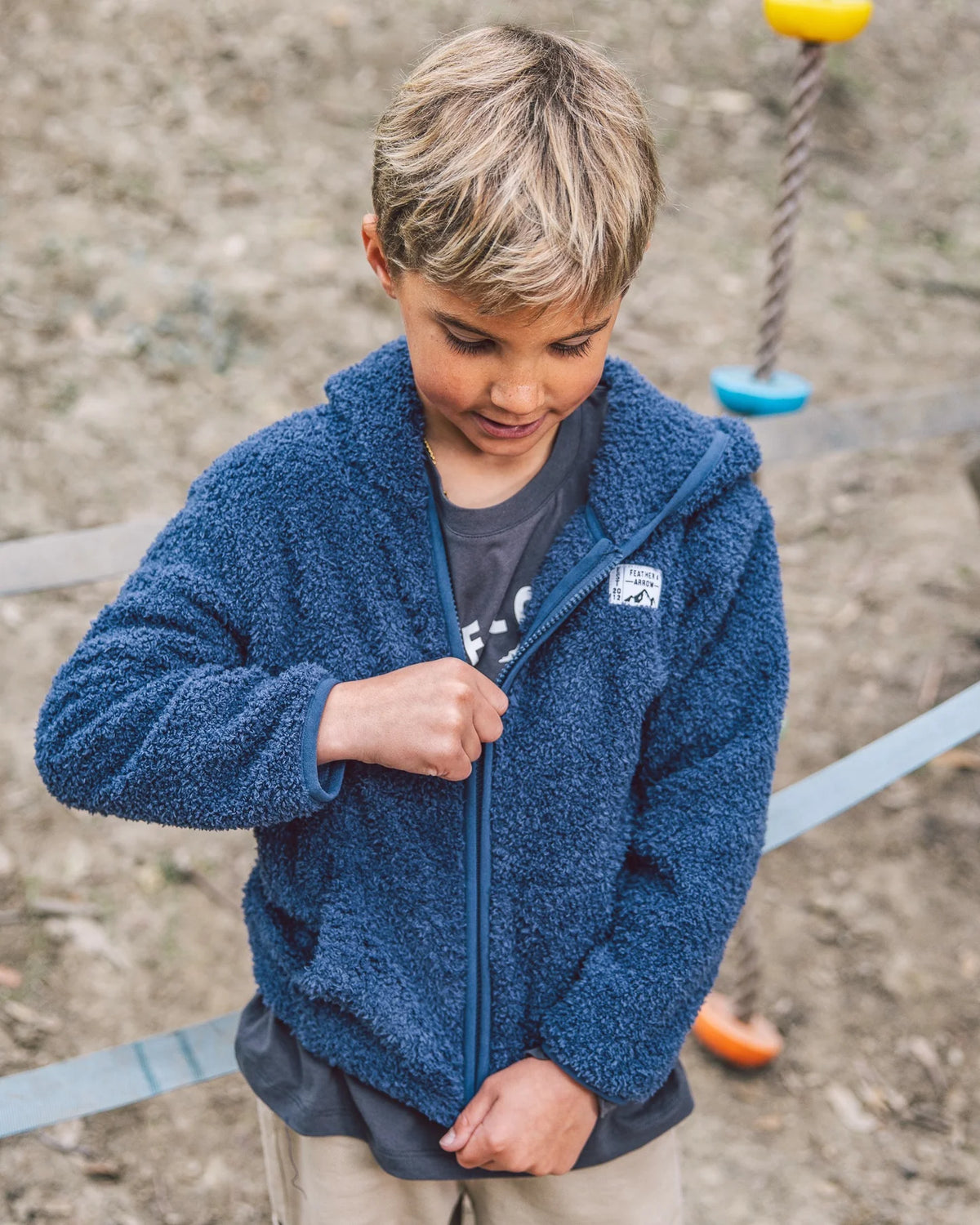 Feather 4 Arrow Boys Rocky Sherpa Hoody CROWN BLUE PLUSH