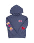 Feather 4 Arrow Girls Hadley Patch Hoody CROWN BLUE