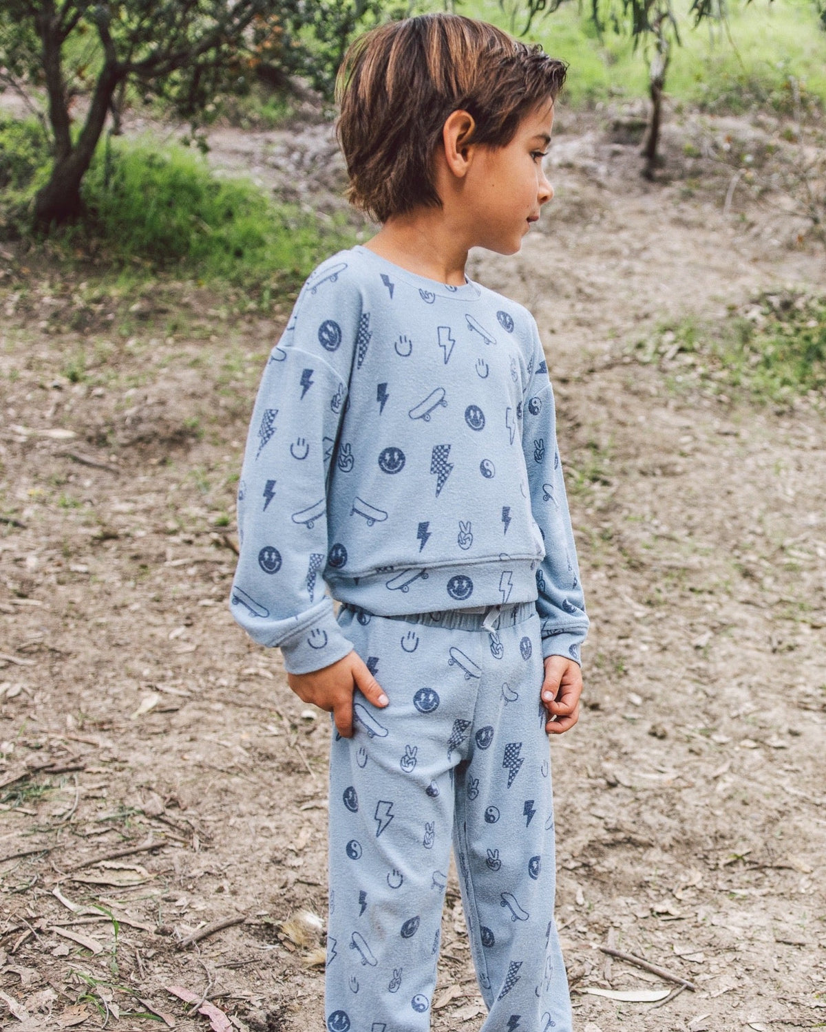 Feather 4 Arrow Boys Icon Hacci Set Celestial BLUE