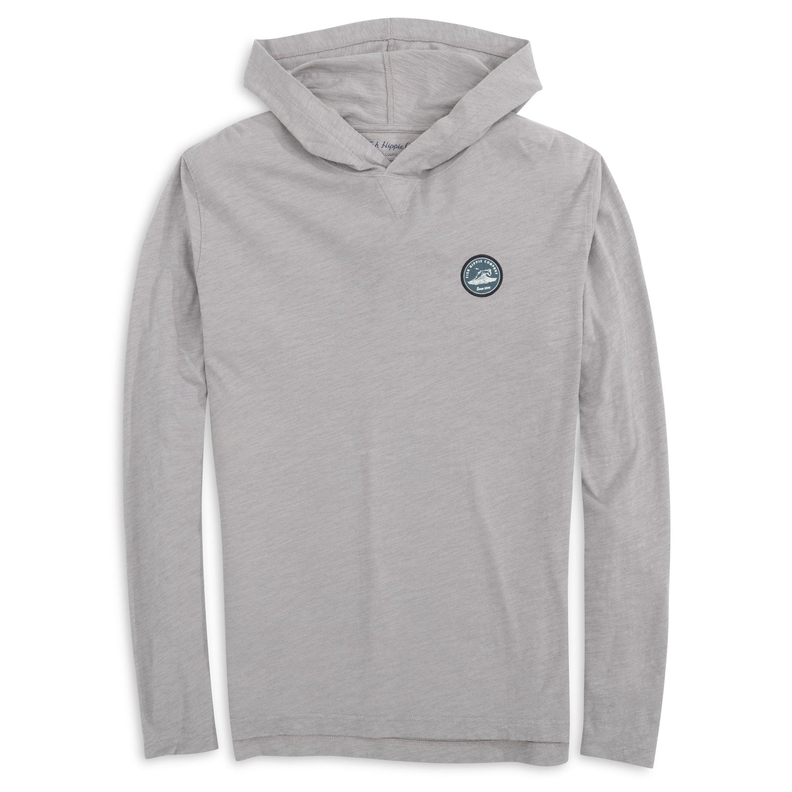 Fish Hippie M Slub Patch Hoodie GREY