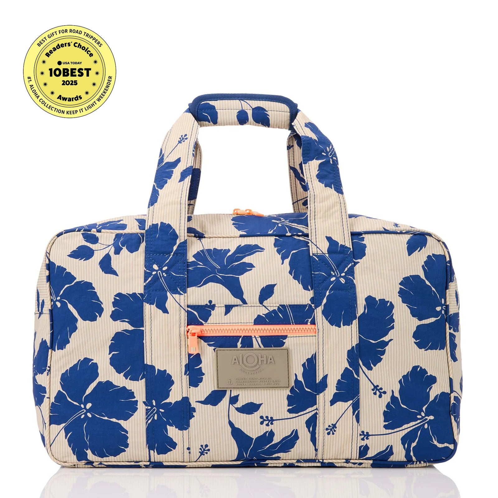 ALOHA Collection Salina Tiny Stripe Weekender NAVY