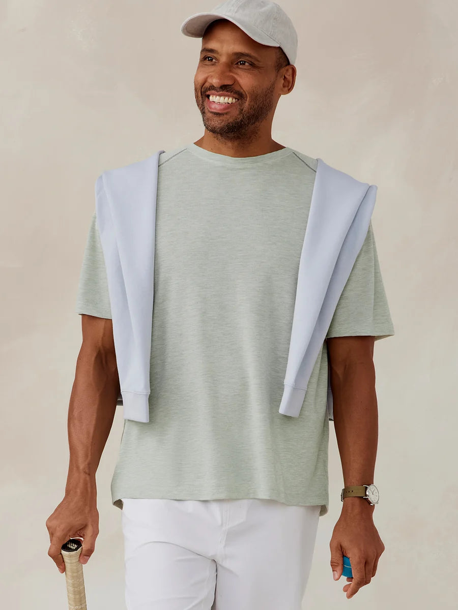 Tasc M SS Vital MicroAir Mesh Tee AGAVE HEATHER