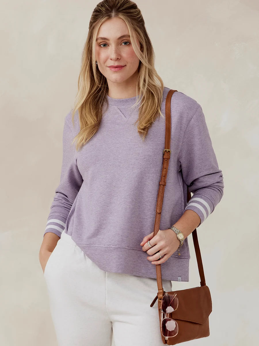 Tasc W Clubhouse Sweatshirt EVENING HEATHER