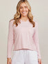 Tasc W Boardwalk Stripe Pocket Hoodie PINK GRAPEFRUIT HEATHER WHTE
