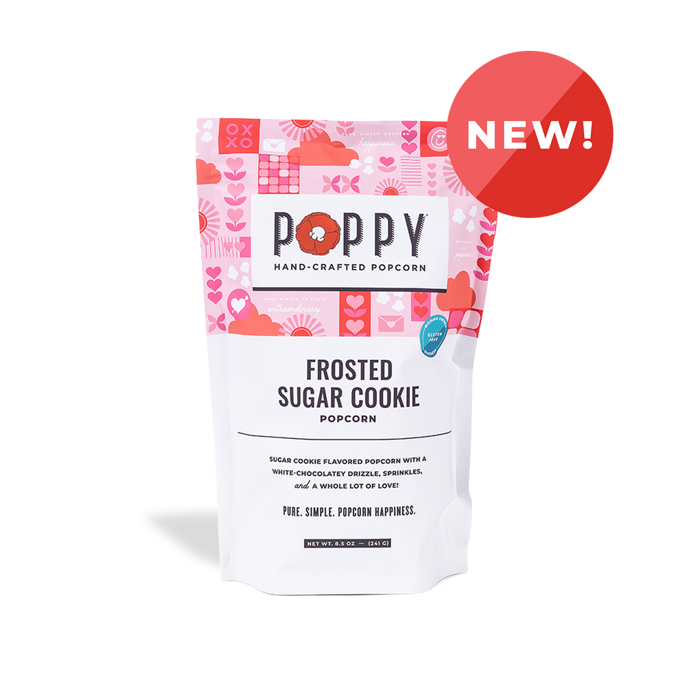 Poppy Frosted Sugar Cookie Popcorn