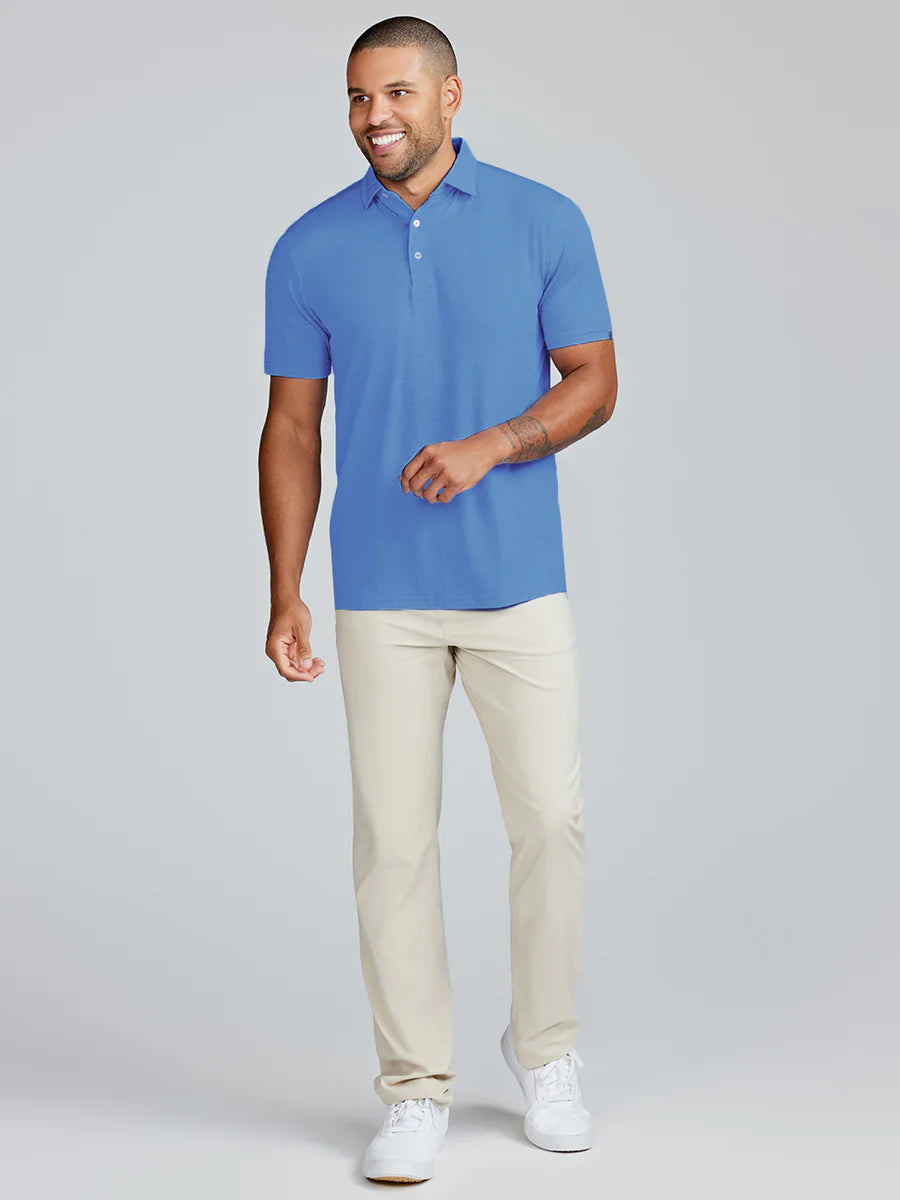 Tasc M Cloud Polo BLUE TOPAZ HEATHER