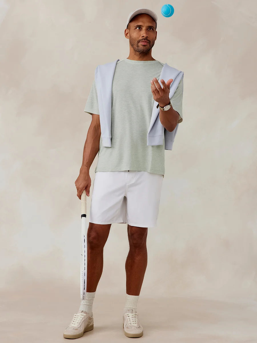 Tasc M SS Vital MicroAir Mesh Tee AGAVE HEATHER