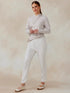 Tasc W Recess Hoodie Stripe COCONUT HEATHER / ROSY HEATHER