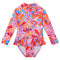 Snapperrock Girls LS Skirt Surf Suit BLOOMING SUNSET