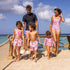 Snapperrock Girls LS Skirt Surf Suit BLOOMING SUNSET