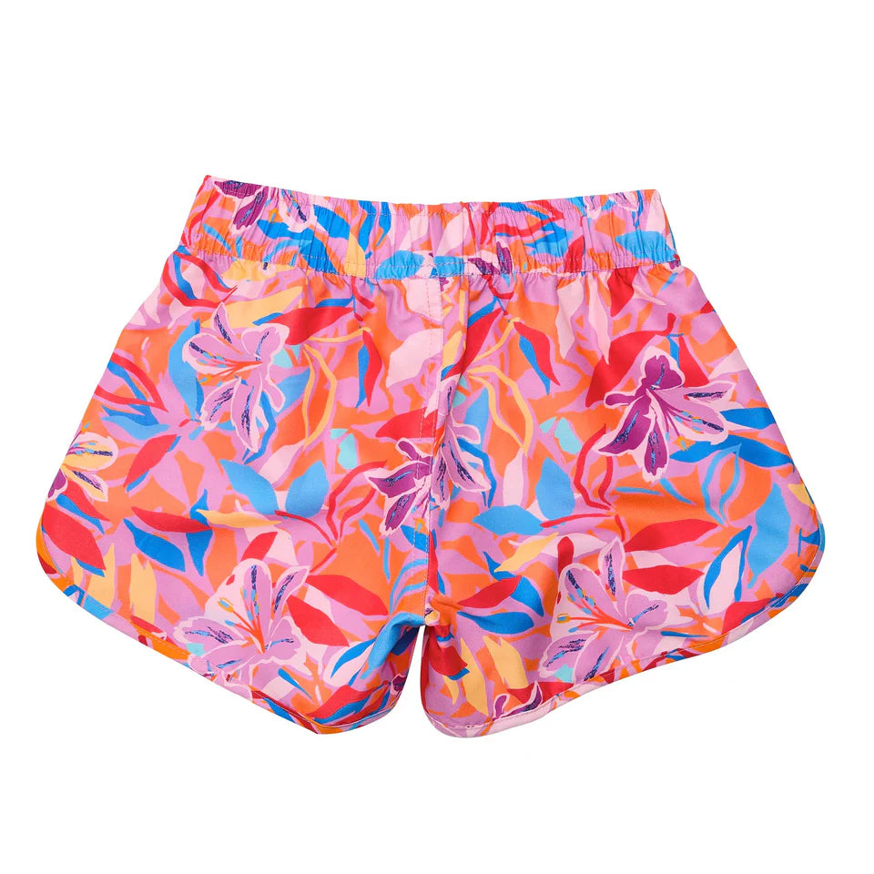 Snapperrock Girls Board Short BLOOMING SUNSET