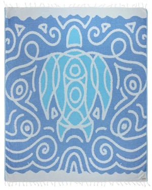 Sand Cloud Gaya Turtle Beach Towel XL BLUE