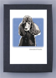 Paper Russells Dog Notecards POODLE 625