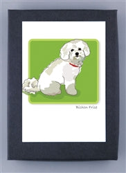 Paper Russells Dog Notecards BICHON FRISE 890