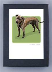 Paper Russells Dog Notecards PIT BULL 943