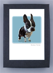 Paper Russells Dog Notecards BOSTON TERRIER 567