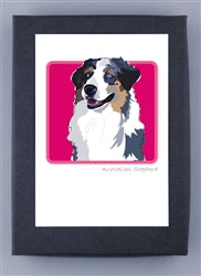 Paper Russells Dog Breed Notecards AUSTRALIAN SHEPHERD 640