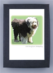 Paper Russells Dog Notecards OLD ENGLISH SHEEPDOG