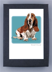 Paper Russells Dog Notecards BASSET HOUND