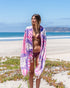 Sand Cloud Geo Manta Rays Beach Towel MAGENTA - REG