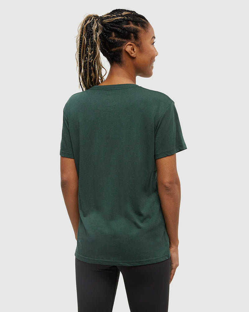 tentree W Autumn Flora Tee FOREST PINE