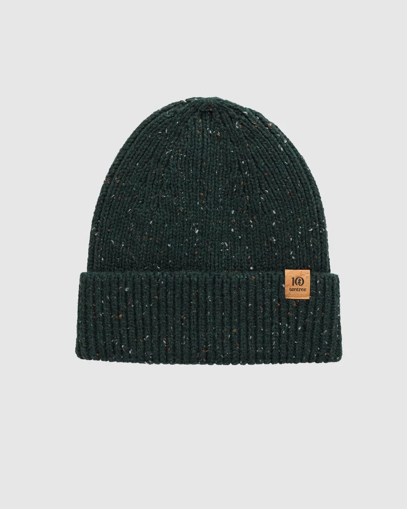 tentree Bristow Fleck Beanie DARK FOREST GREEN FLECK