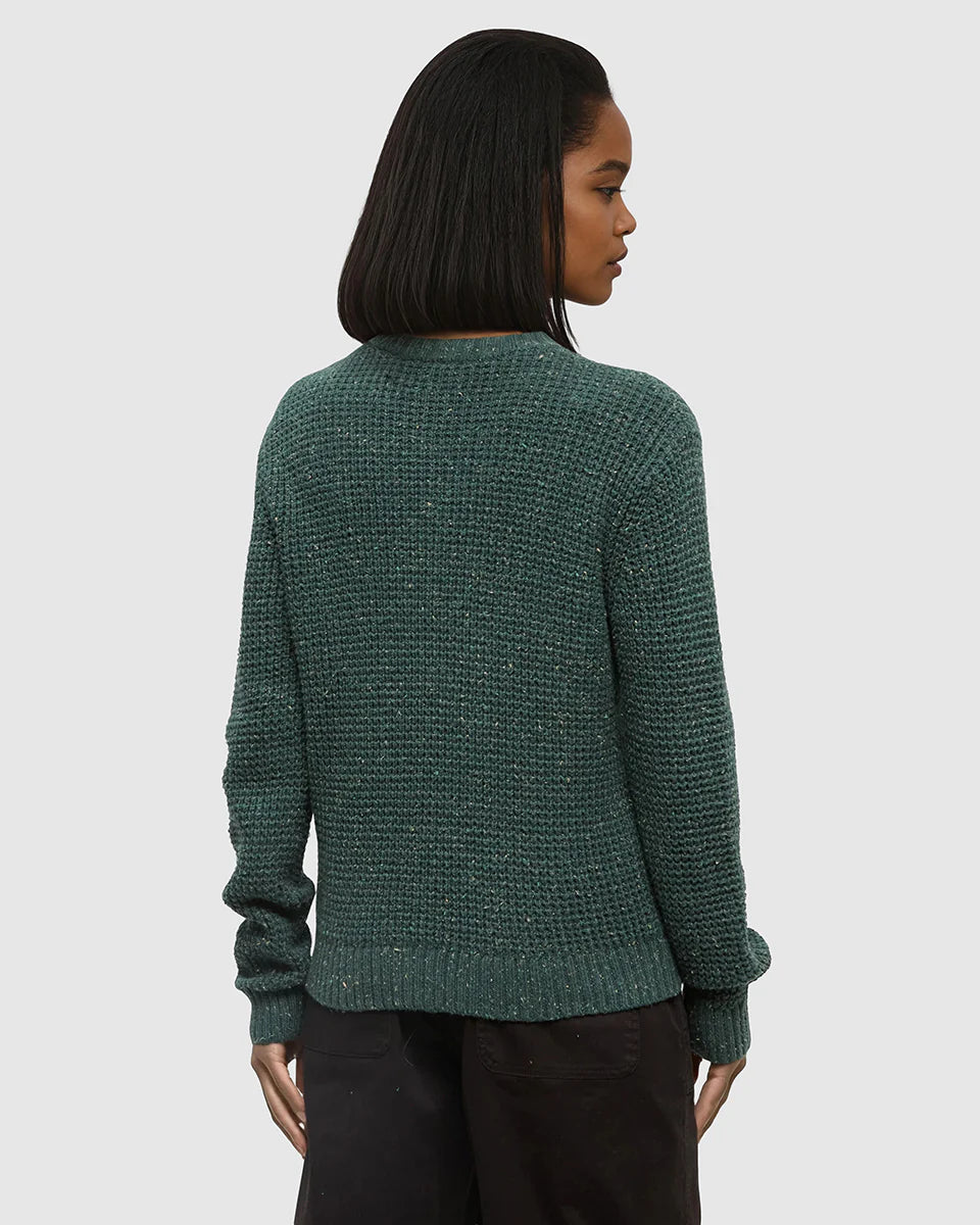 tentree W Highline Nep Crew Sweater FOREST PINE