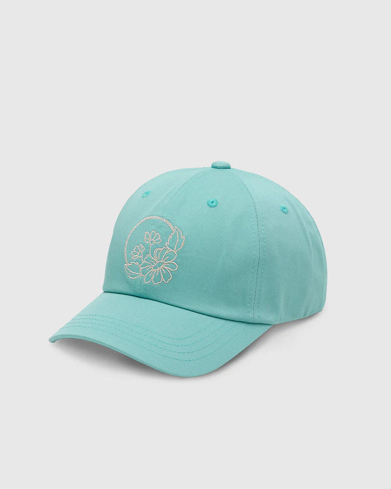 tentree Embroidered Haiti Peak Hat TURQUOISE SKY / WHITE