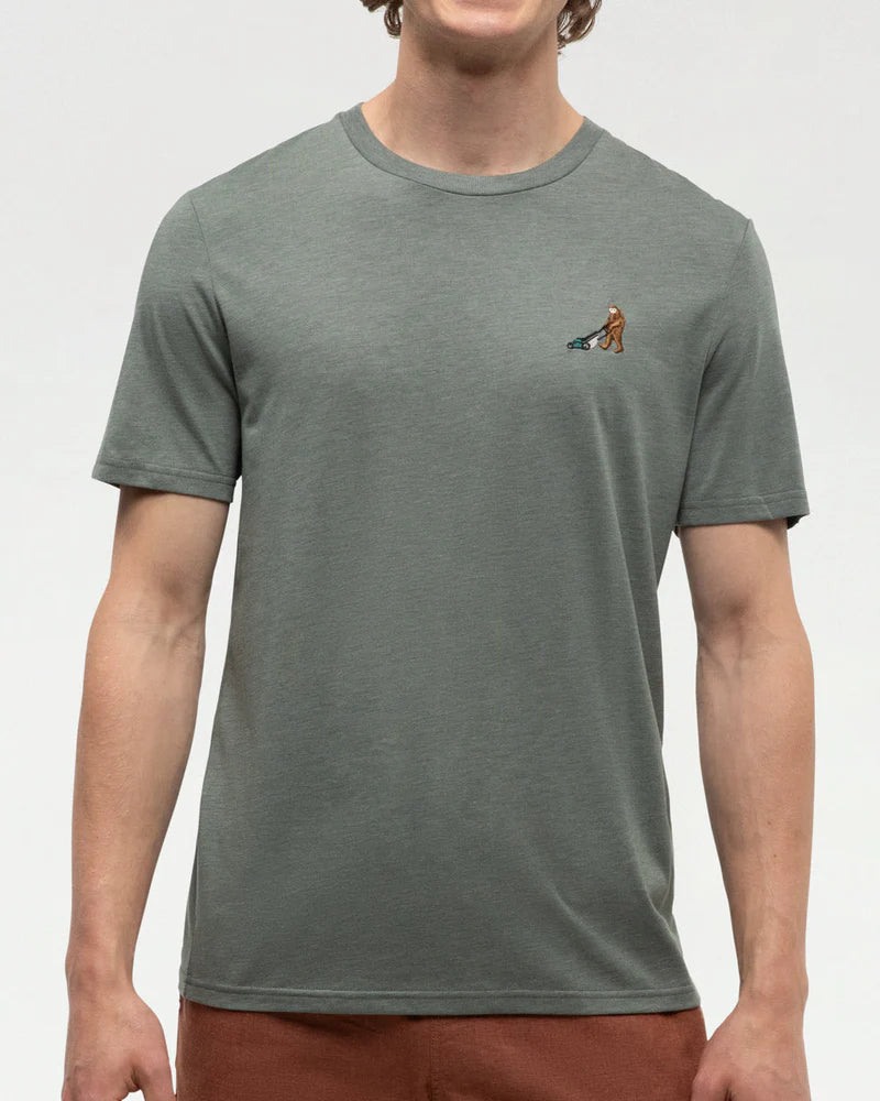 tentree M SS Sasquatch Lawn Mower Tee AGAVE GREEN
