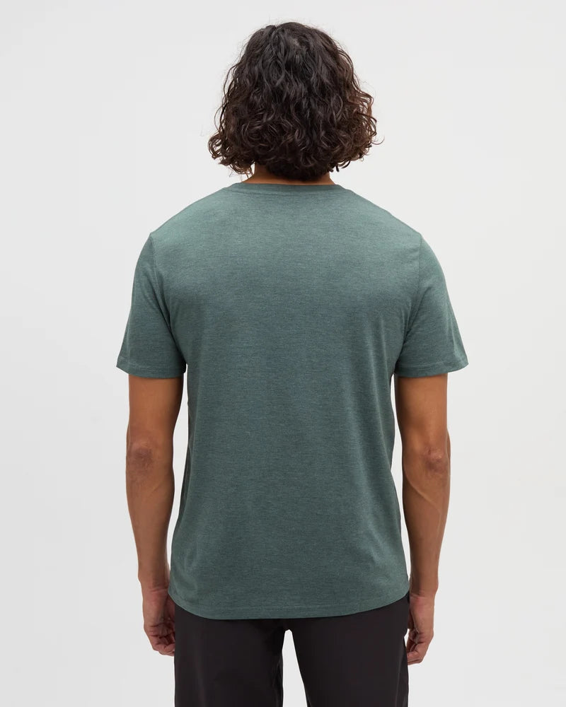 tentree M SS Sasquatch Football Tee PINE GREEN