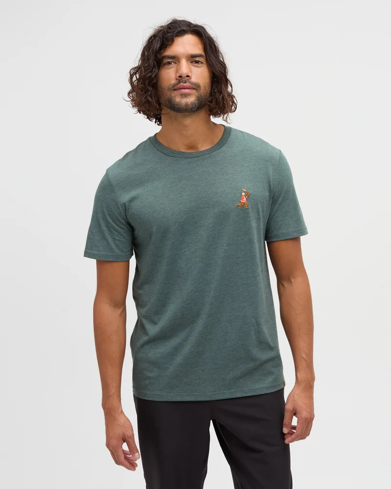 tentree M SS Sasquatch Football Tee PINE GREEN