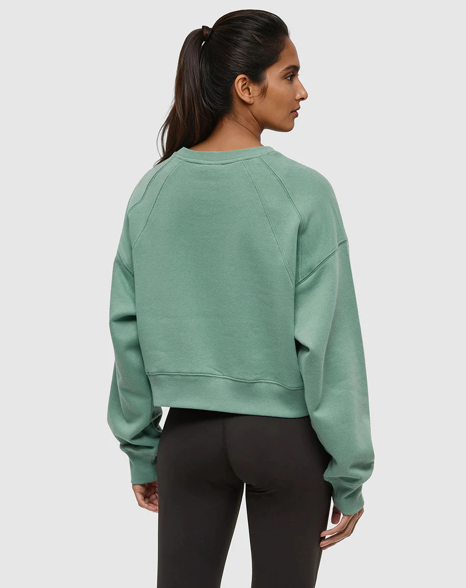 tentree W Bluffs Cropped Crew JADE