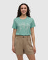 tentree W Summer Flora Tee TURQUOISE SKY/VINTAGE WHITE