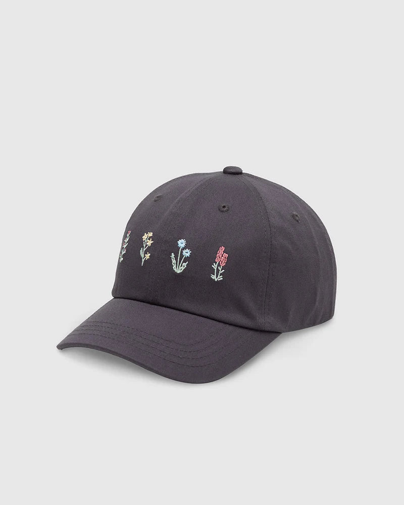 tentree Spring Floral Peak Hat GRAPHITE / LIGHT MOSS