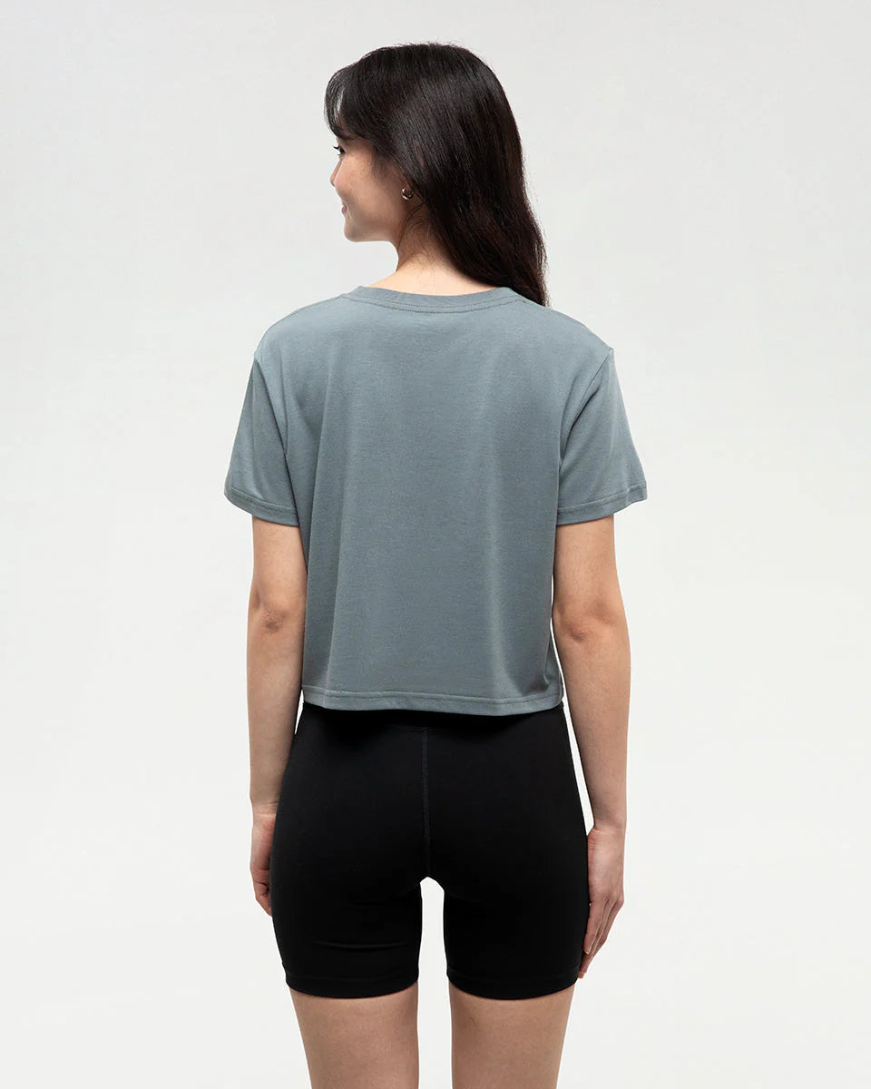tentree W Seaforestation Crop Tee ANCHOR GREY