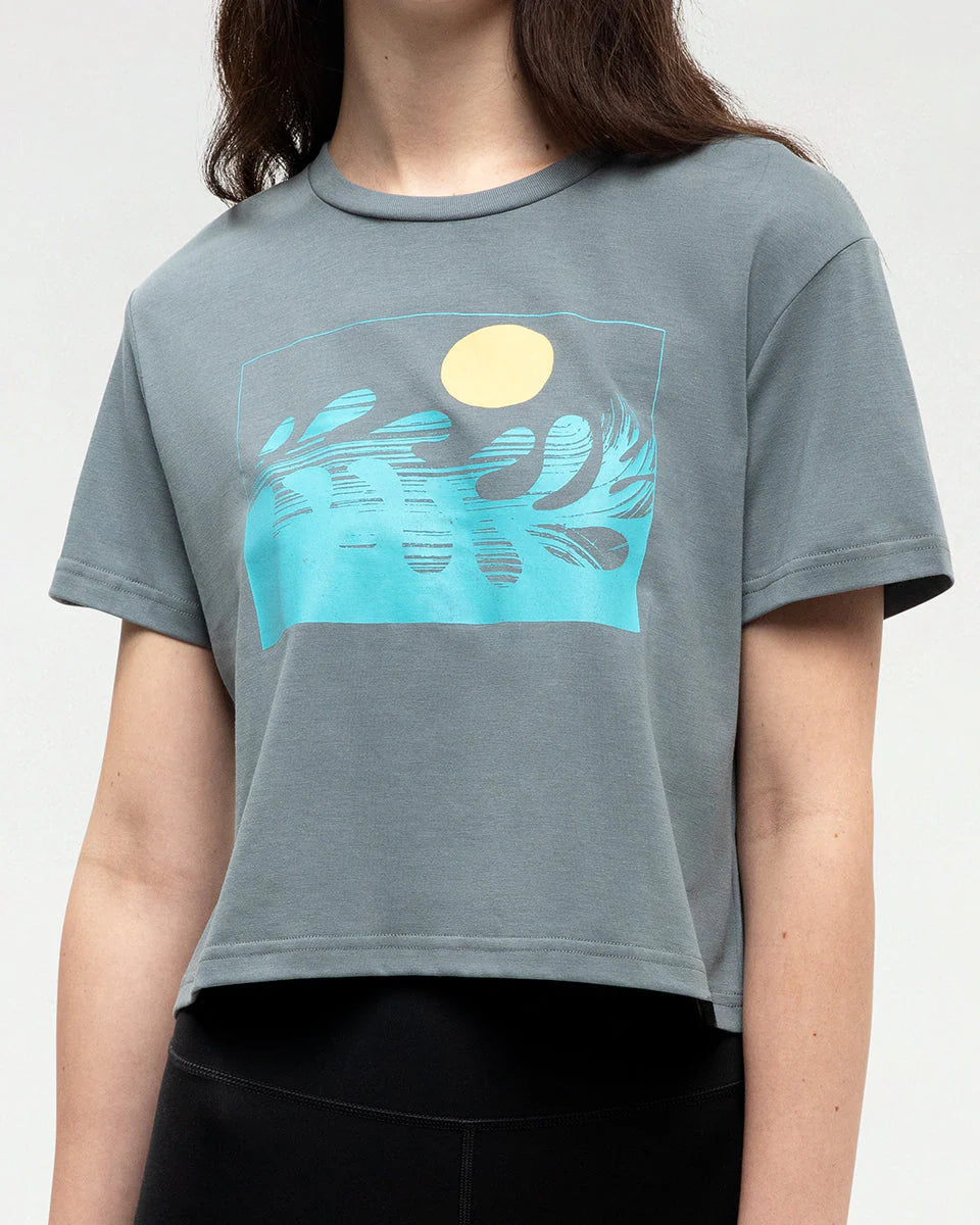 tentree W Seaforestation Crop Tee ANCHOR GREY