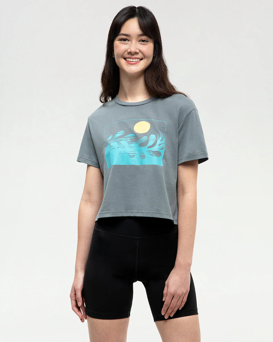 tentree W Seaforestation Crop Tee ANCHOR GREY